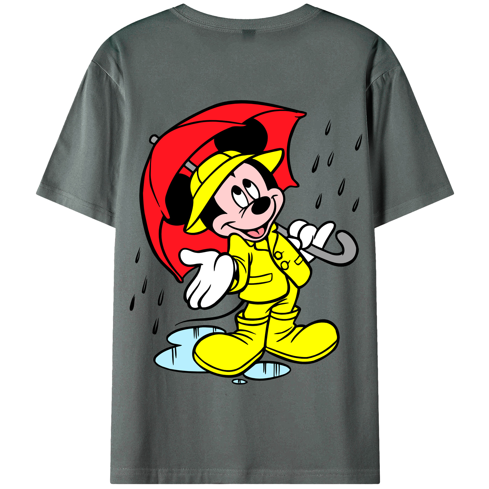 （画像用） ミッキーマウス Mickey Mouse 綿100％半袖Tシャツ（背面プリント）